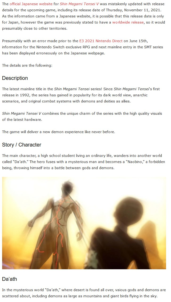 Shin Megami Tensei V announced - Switch Exclusive - Page 2 - Discussion -  rllmuk